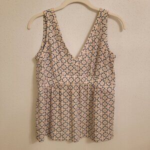 Ann Taylor Loft Sleeveless V-neck Empire Waist Petite Top